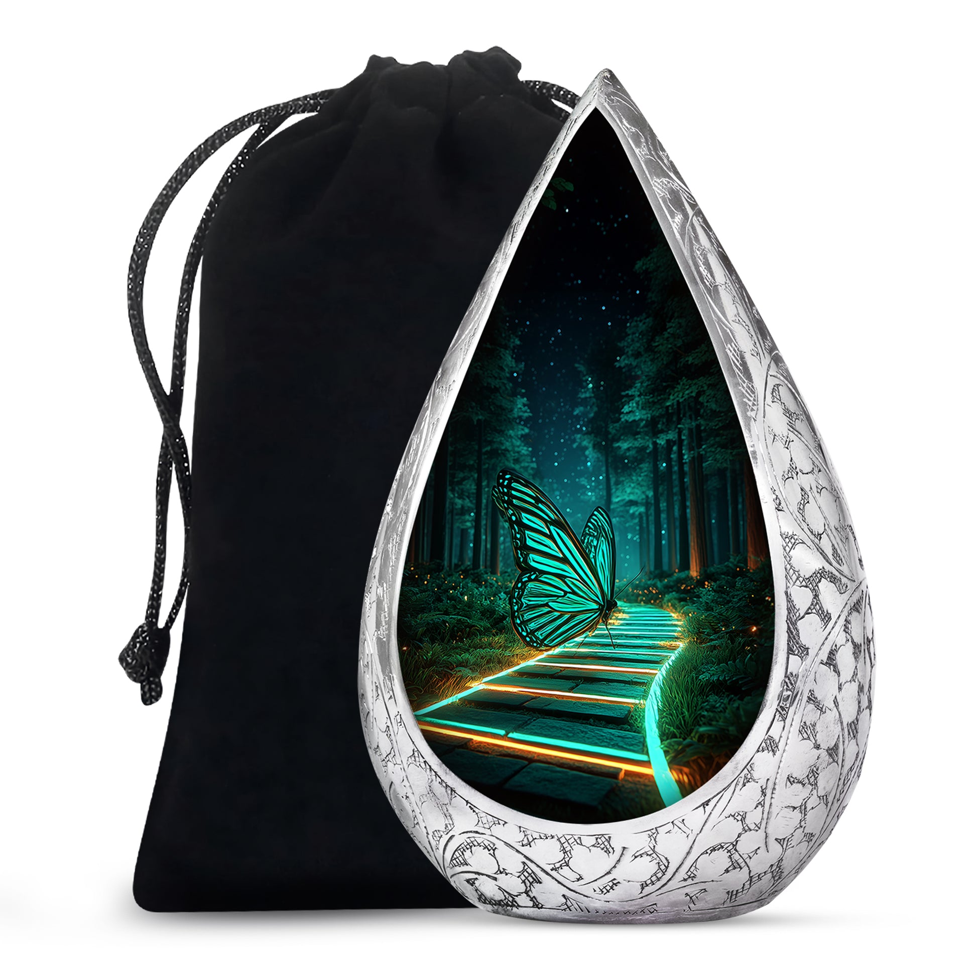 Neon Butterfly Cremation Urn - Forest Urns For Adult Human Ashes