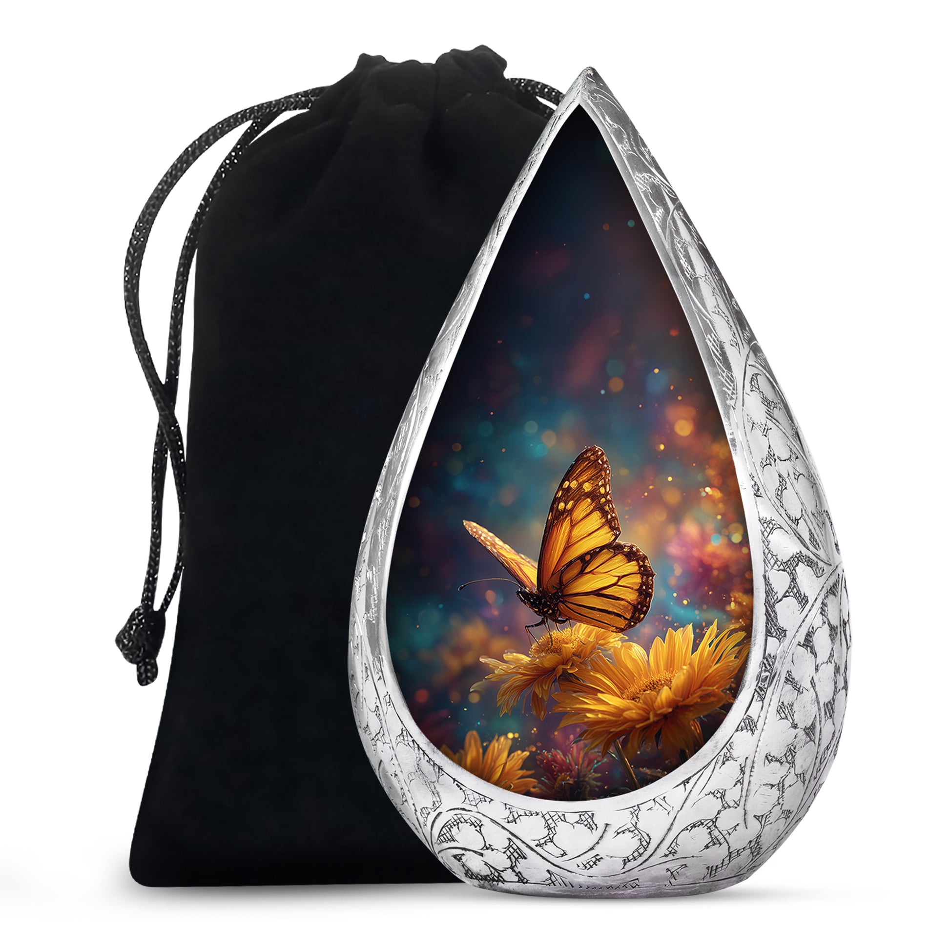 Beautiful Butterfly Cremation Urn - Decorative Urns For Mom Ashes