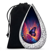 Purple Butterfly Burial Urn - Large Funeral Urns For Mom Ashes