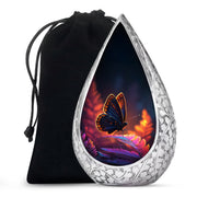 Butterfly On Flower Scenic Urn - Large Cremation Urns For Women Ashes