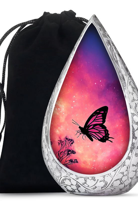 Pink Butterfly Funeral Urn - A Peaceful Tribute For Mom's Ashes