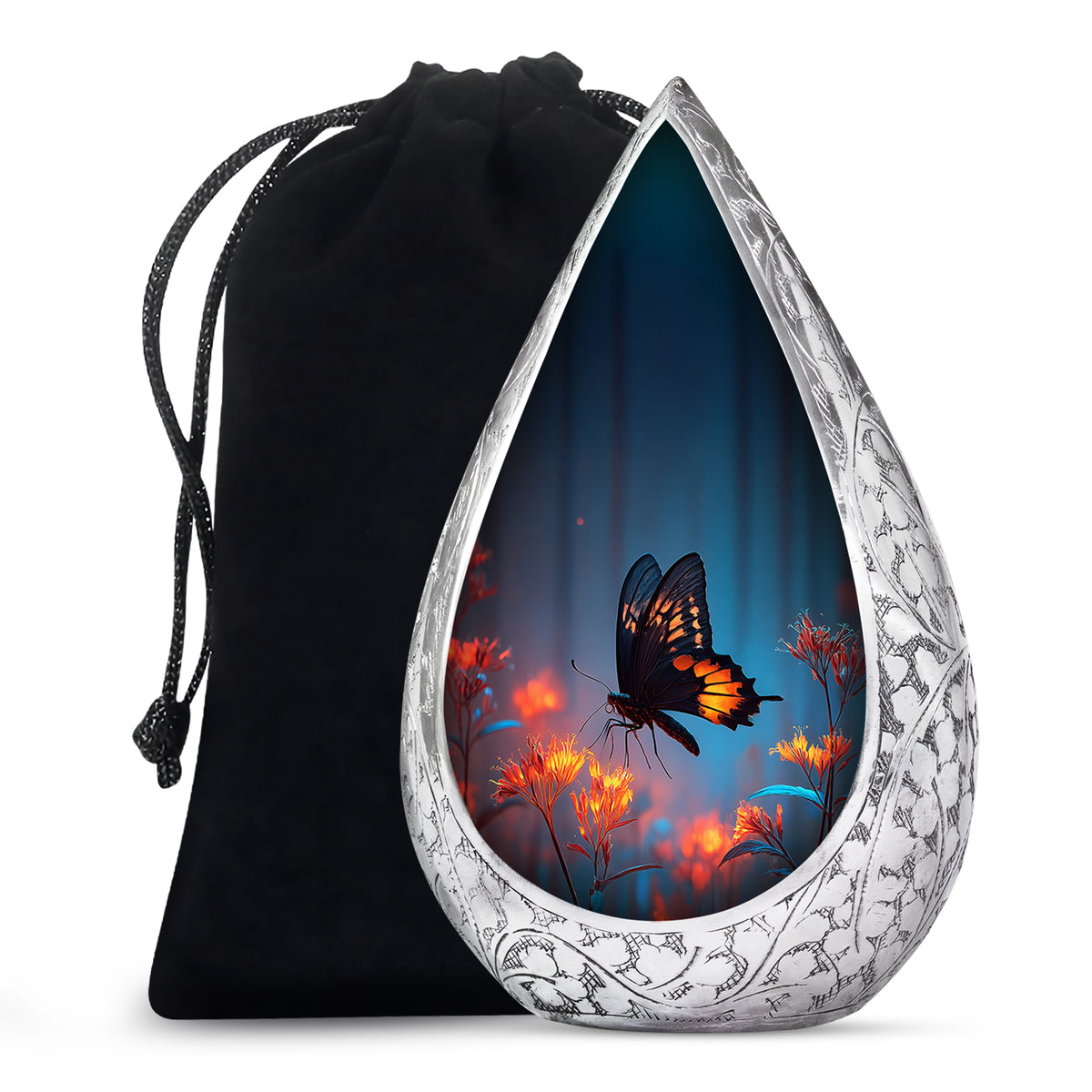 Majestic Butterfly Funeral Urn - Large Cremation Urn For Women