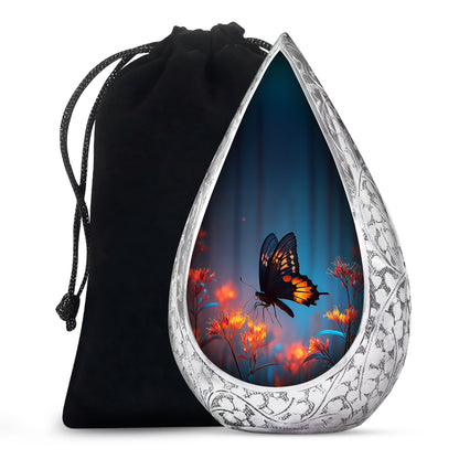 Majestic Butterfly Funeral Urn - Large Cremation Urn For Women