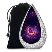 Beautiful Purple Butterfly & Flower Urn - Unique Tribute For Mom Ashes