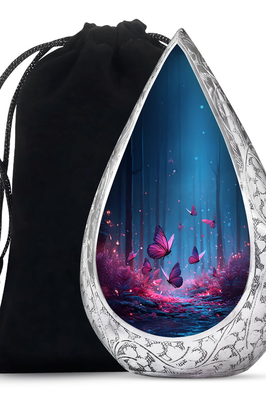 Blue Night Butterfly Urns - Beautiful Decor Urns For Mom Ashes