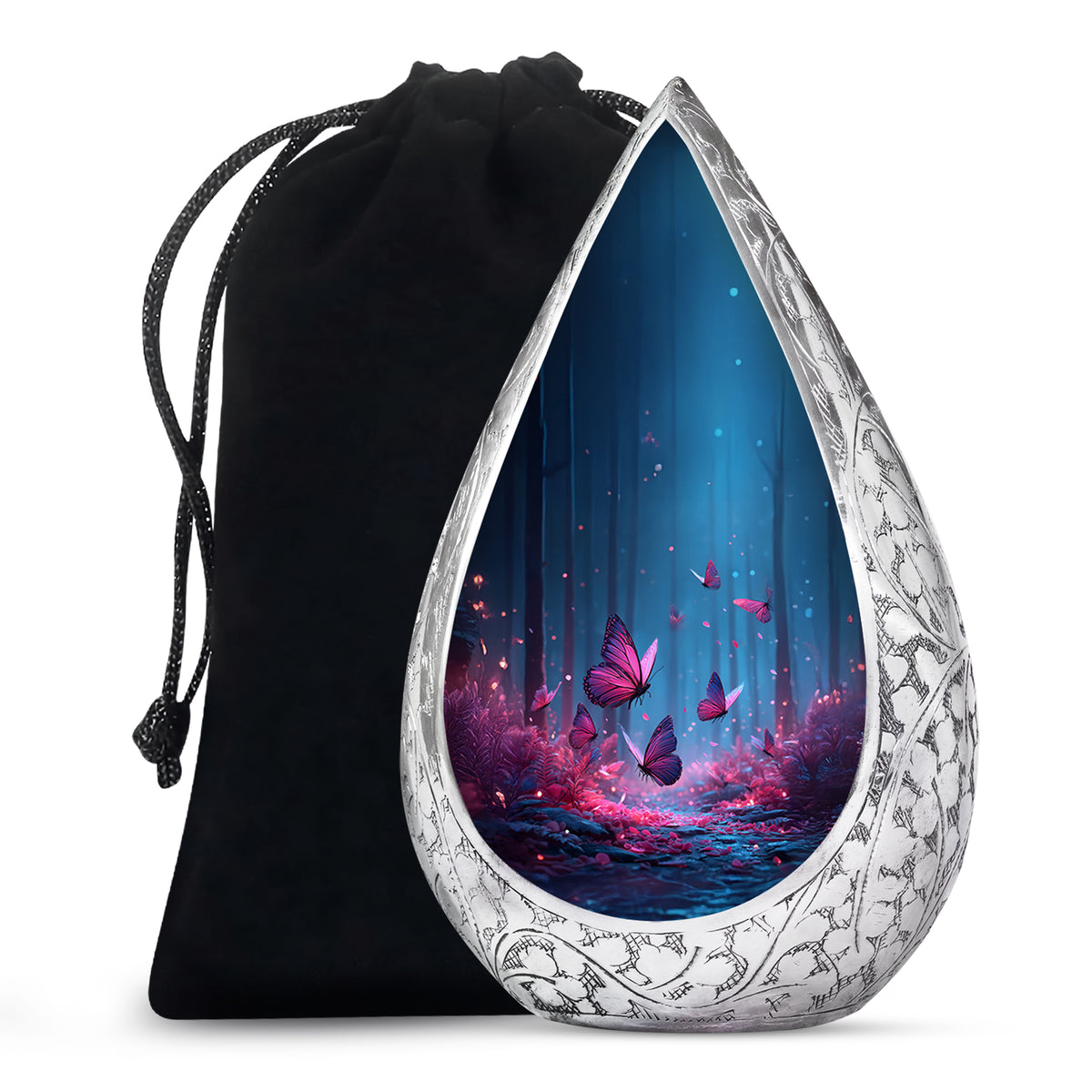 Blue Night Butterfly Urns - Beautiful Decor Urns For Mom Ashes