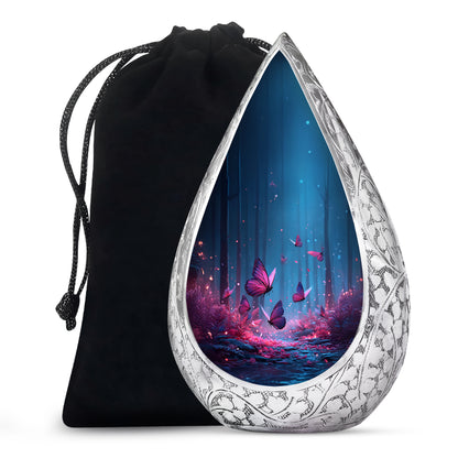 Blue Night Butterfly Urns - Beautiful Decor Urns For Mom Ashes