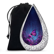 Purple Butterfly Night Burial Urn - A Peaceful Tribute For Women Ashes
