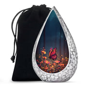 Beautiful Butterfly Funeral Urn - Flower Large Urn For Human Ashes