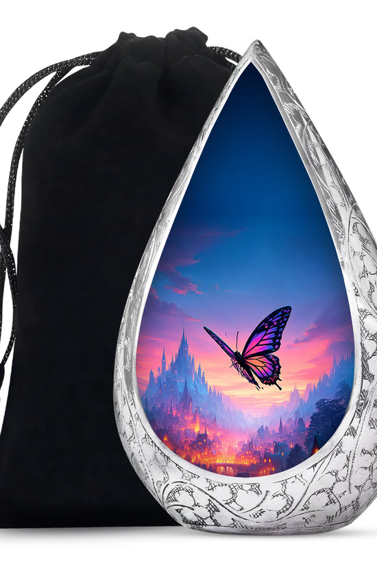 Blue Flying Butterfly Urns - Beautiful Cremation Urns For Mom Ashes