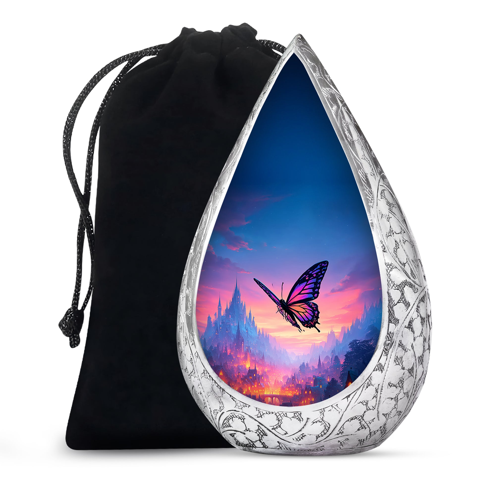 Blue Flying Butterfly Urns - Beautiful Cremation Urns For Mom Ashes