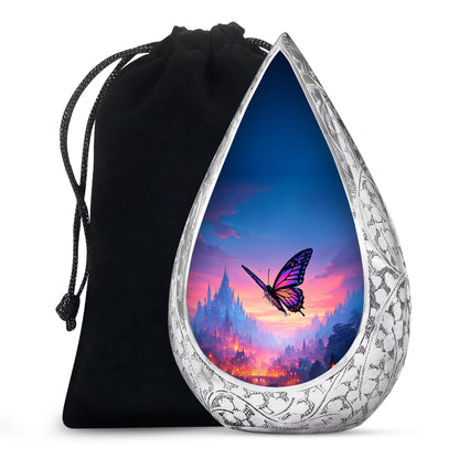 Blue Flying Butterfly Urns - Beautiful Cremation Urns For Mom Ashes