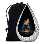 Black Glowing Butterfly Urn - Cremation Urns For Women Ashes