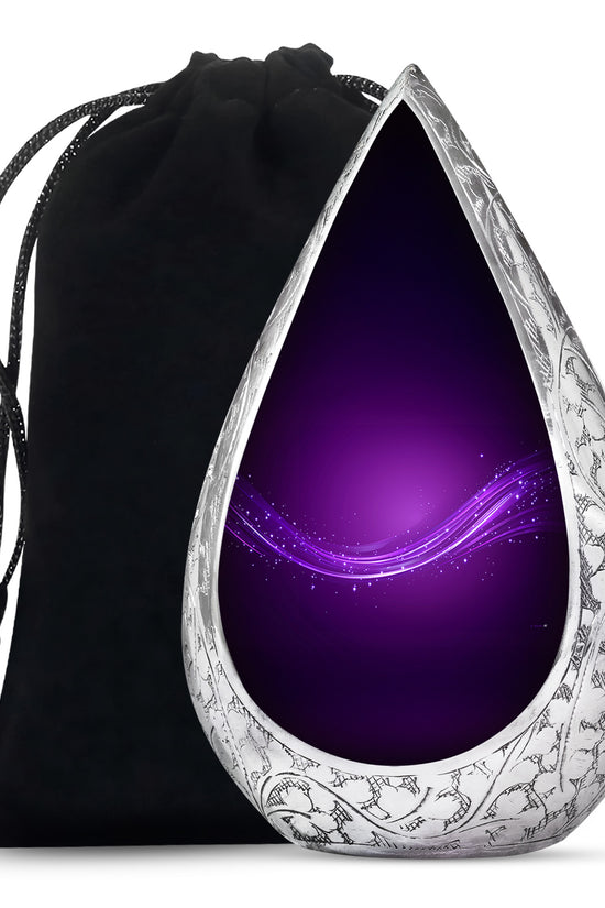 Personalized Purple Color Urn - Beautifully Handcrafted Urns For Ashes