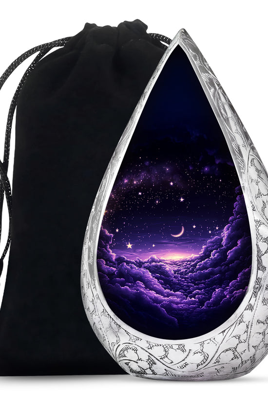 Night Purple Cremation Urn - Elegant Memorial Urns For Human Ashes