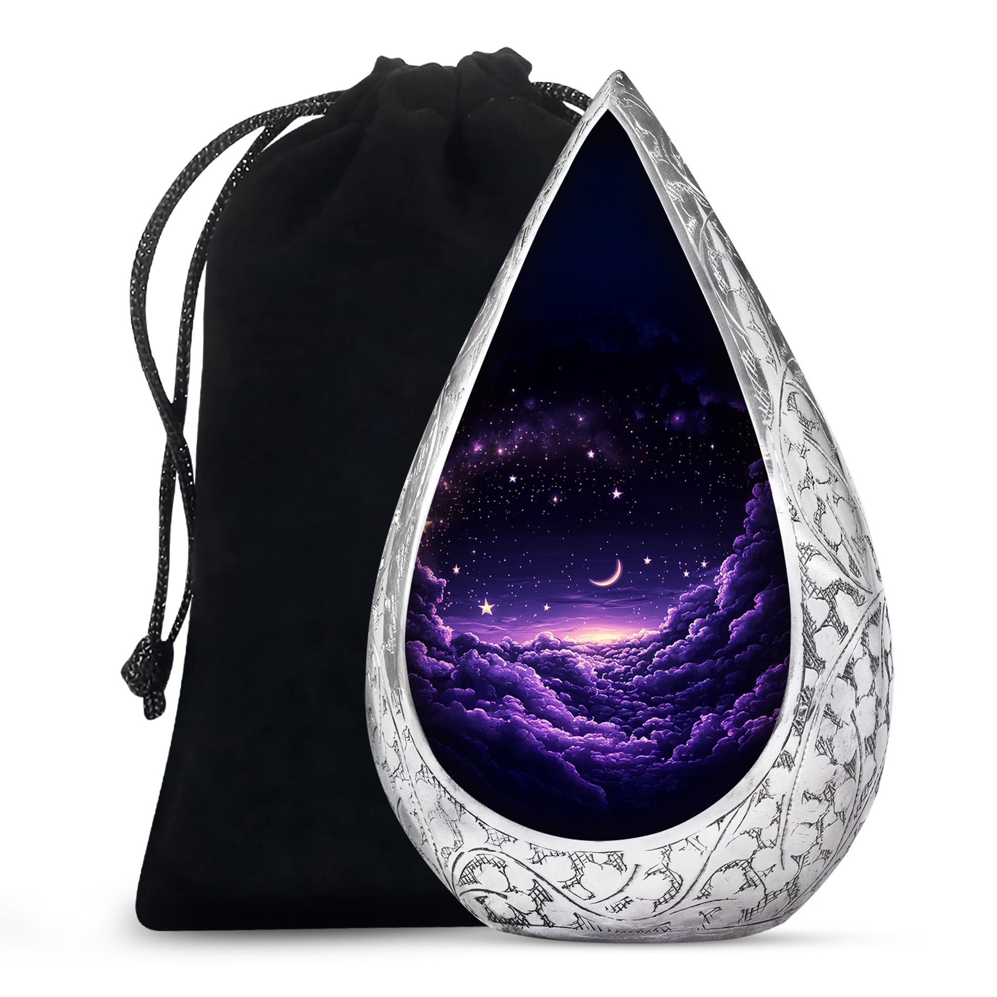 Night Purple Cremation Urn - Elegant Memorial Urns For Human Ashes