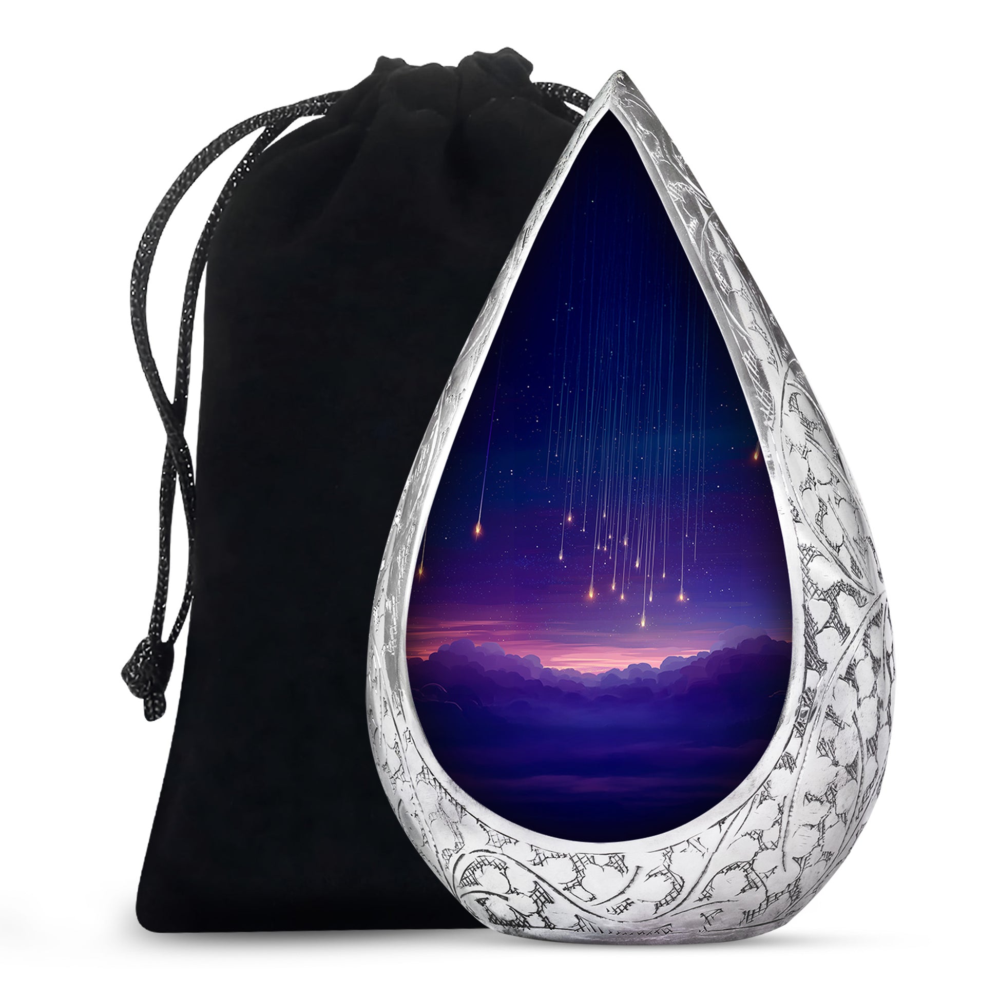 Night Shooting Stars Urn - Beautiful Handcrafted Urns For Women Ashes