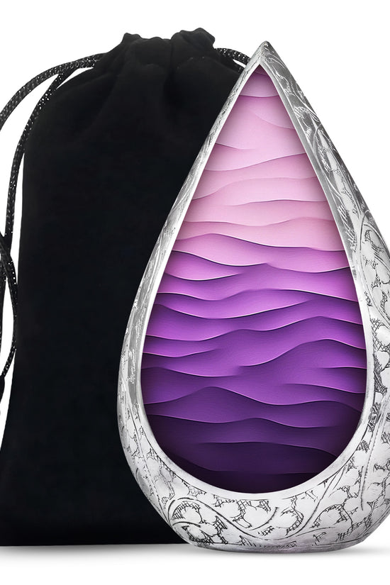 Premium Purple Cremation Urn – Personalized Decorative Urns for Ashes