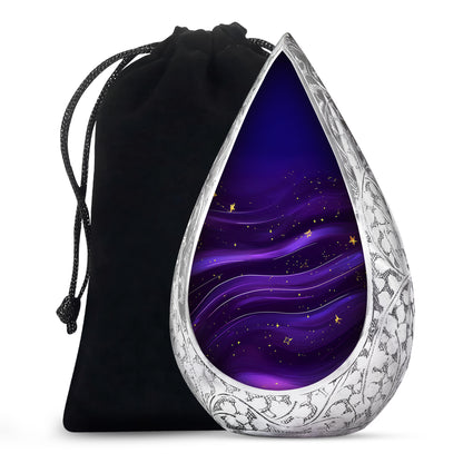 Purple Galaxy Cremation Urn - Beautiful Decorative Urns For Women Ashes