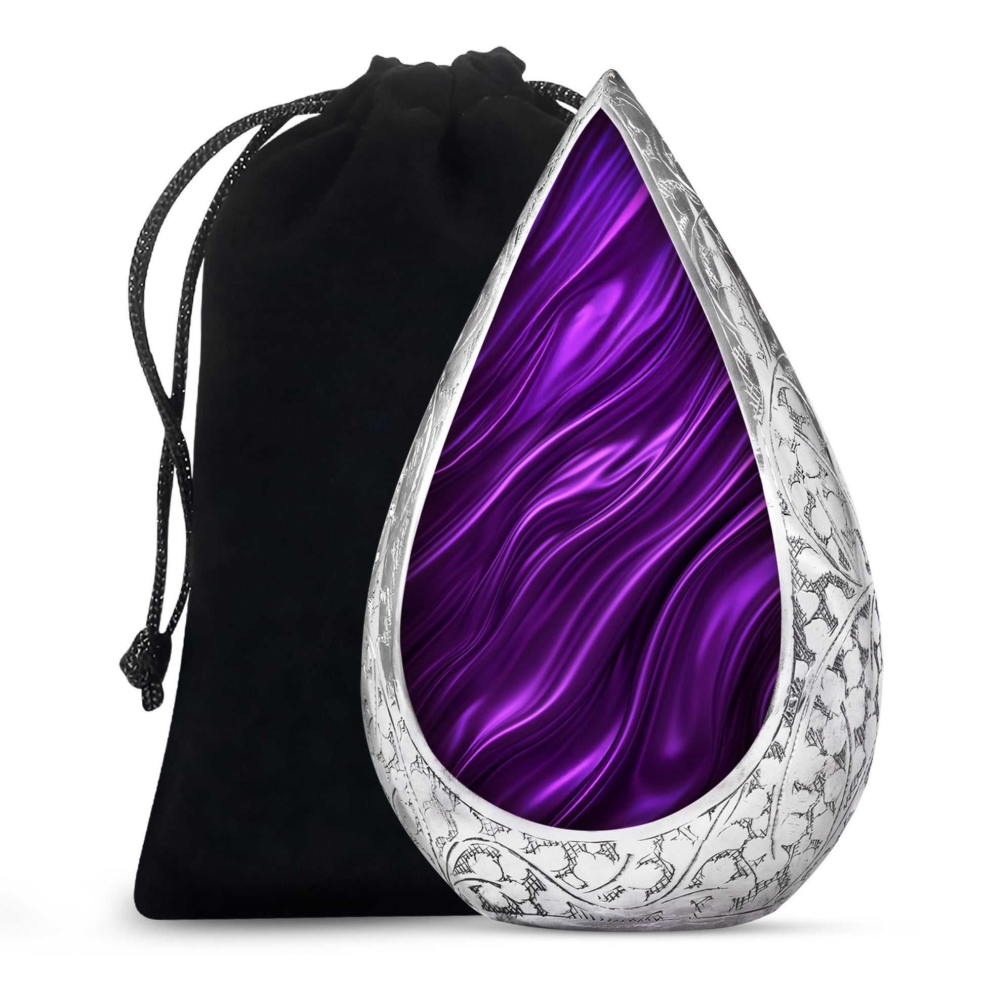 Purple Swirl Cremation Urn – Elegant Memorial Urn For Adult Male & Female