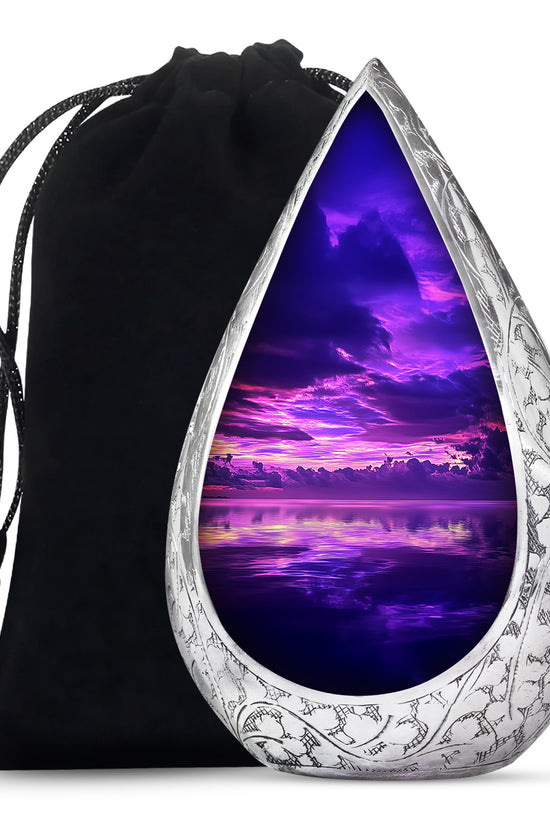 Purple Sunset Cremation Urn - Small Cremation Urn For Ashes For Women