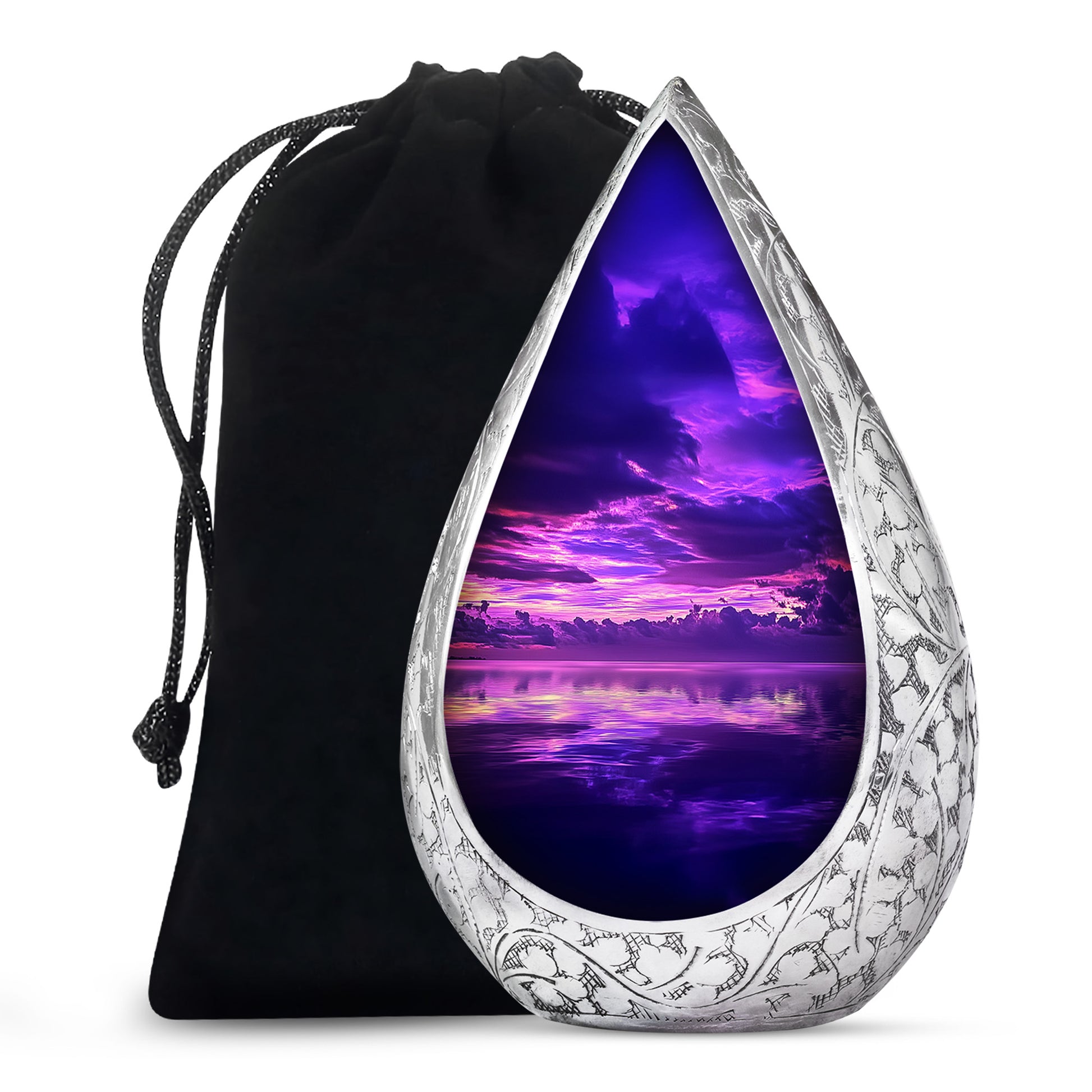 Purple Sunset Cremation Urn - Small Cremation Urn For Ashes For Women