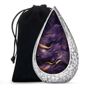 Handcrafted Purple Marble Cremation Urn – Decorative Memorial Keepsake