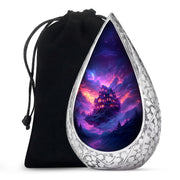 Fantasy Castle Cremation Urn – Blue Artistic Memorial Urn For Ashes