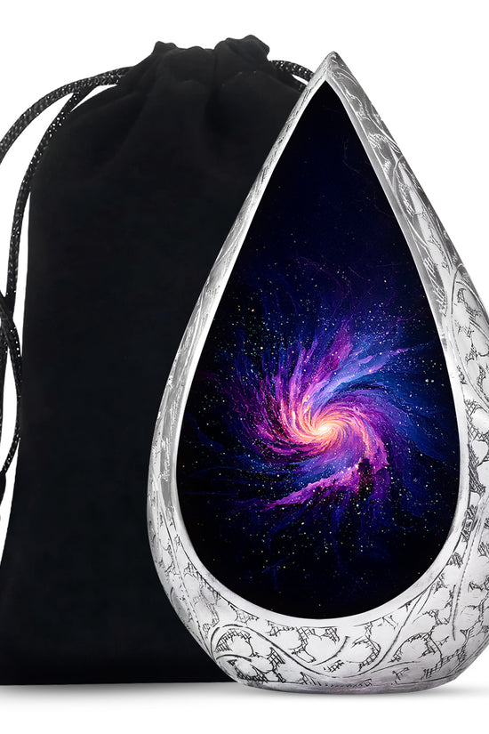 Galaxy Cremation Urn for Ashes – Cosmic Nebula Decorative Memorial Urn