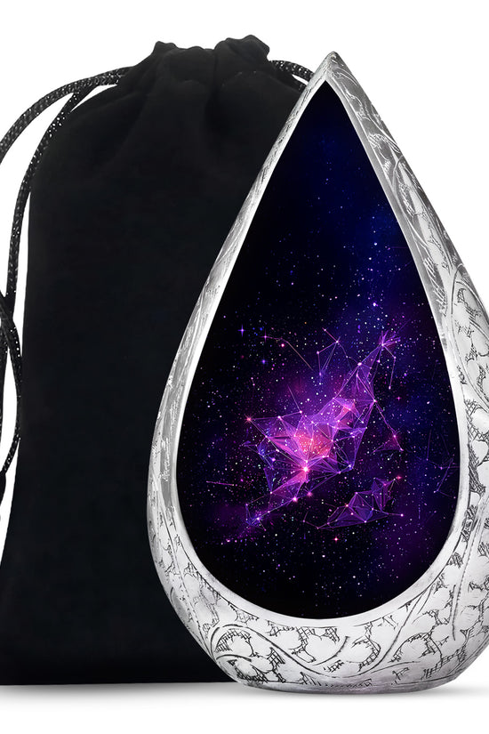 Galaxy Purple Cremation Urn – Cosmic Star Memorial Urn for Ashes