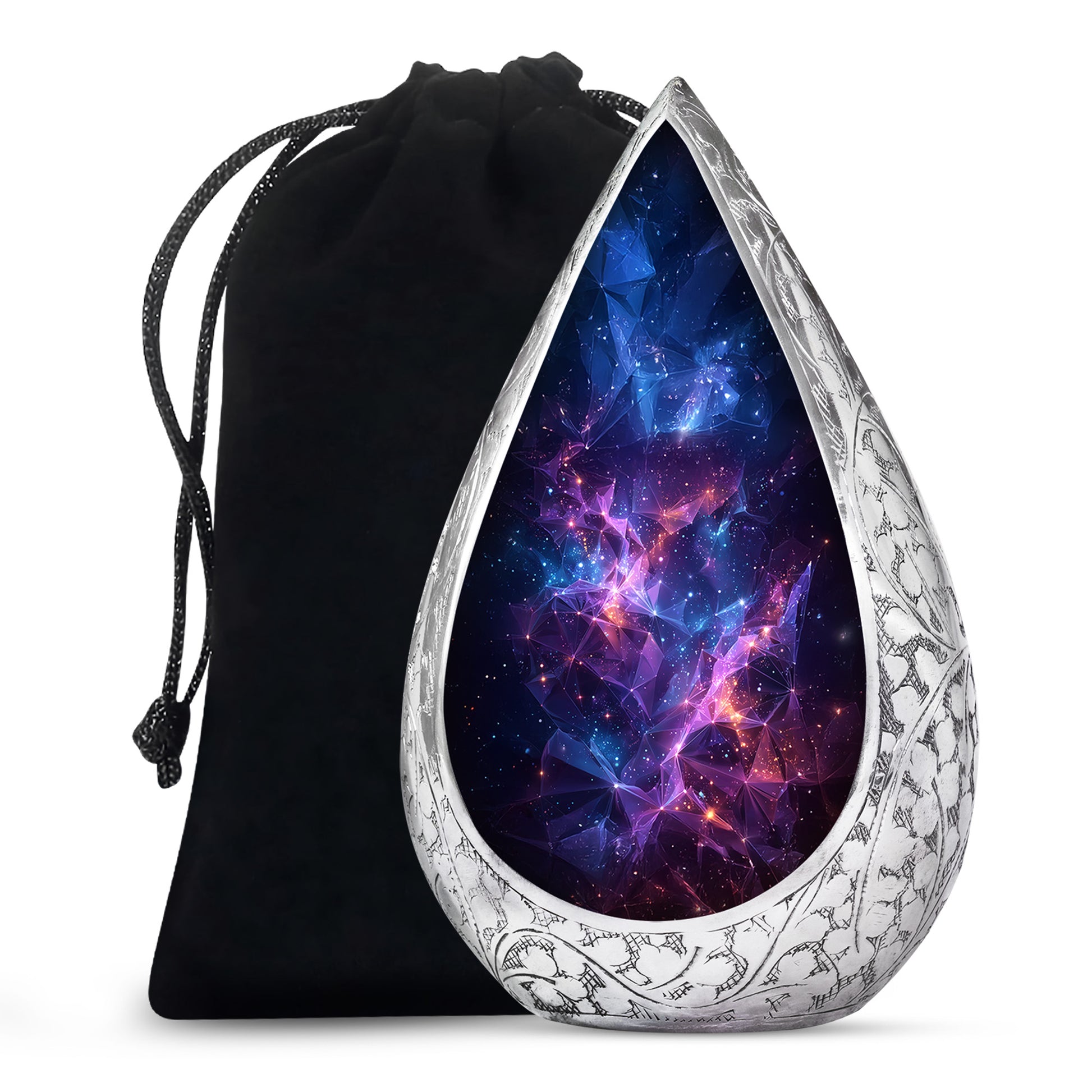 Galaxy Cremation Urn – Cosmic Purple Memorial Ashes Urn For Ashes