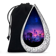 Night CityScape Scenic Urn - Unique Memorial Tribute Urns For Ashes