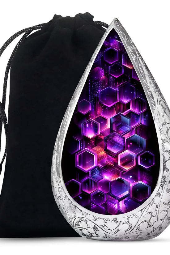 Artistic Geometric Cremation Urn - Large Decorative Urns For Ashes