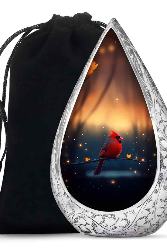 Beautiful Cardinal Bird Funeral Urn - Cremation Urn For Mother & Father