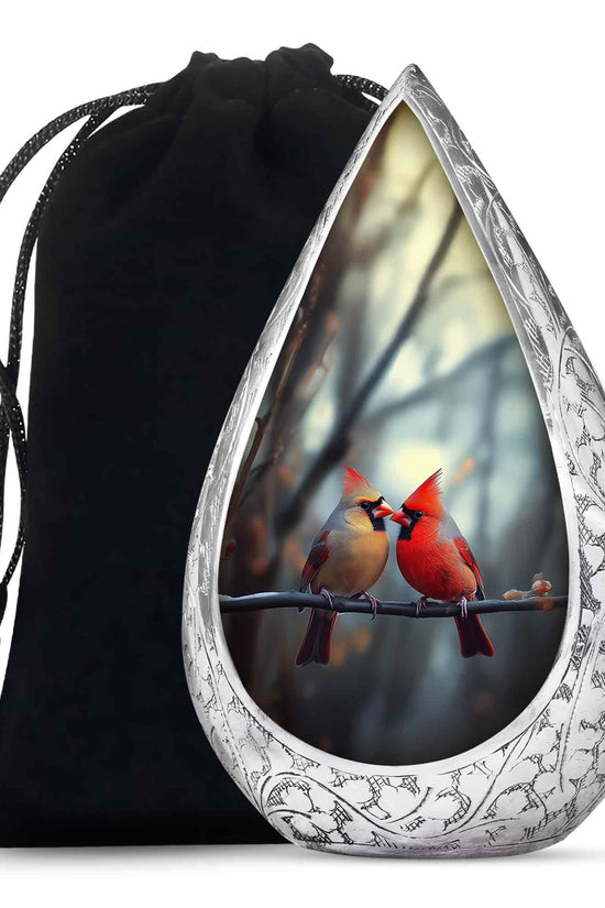 Cardinal Bird Couple Urn - Beautiful Memorial Urn For Loved Ones