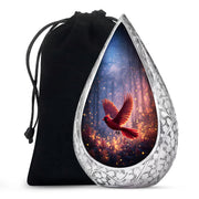 Flying Cardinal Bird Memorial Urn - Glowing Forest Crremation Urn For Adult Ashes