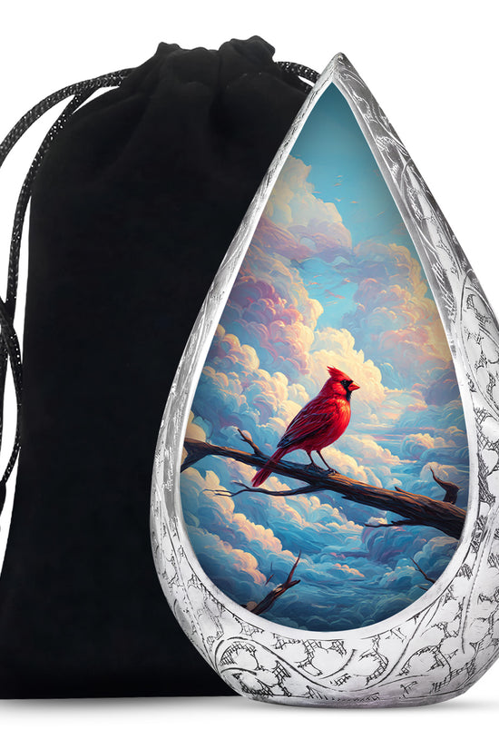 Cardinal Bird Funeral Urn - Peaceful Sky Cremation Urn For Loved Ones