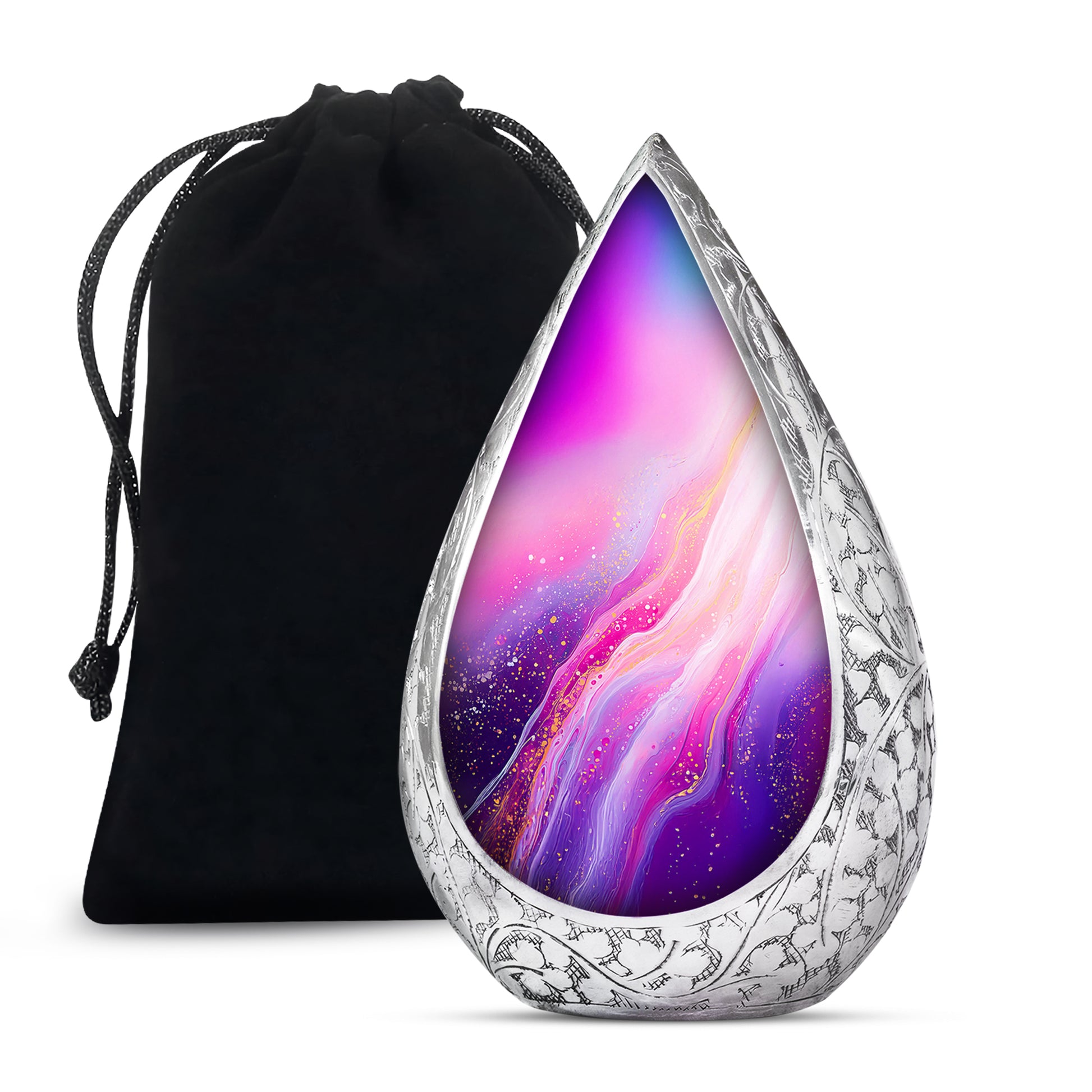 Pink Decorative Cremation Urn - Modern Funeral Urn For Loved Ones