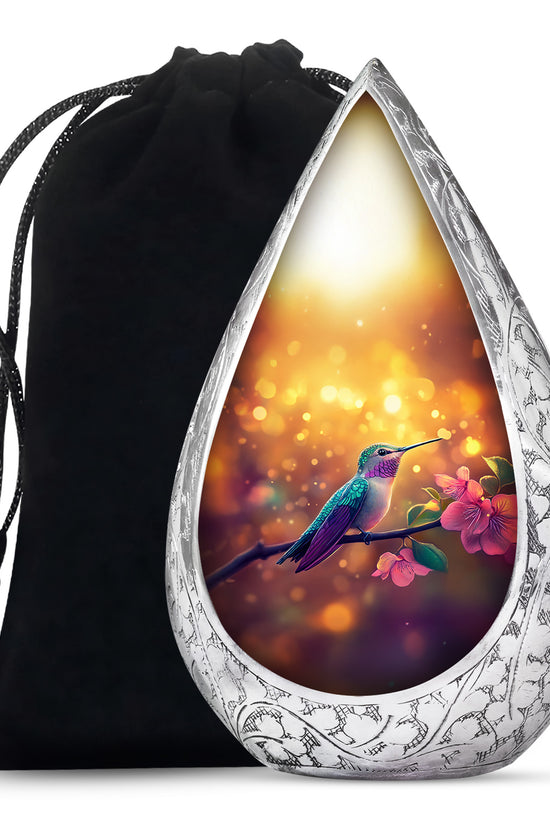 Beautiful Hummingbird Urn - Premium Memorial Urn For Huamn Ashes