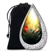 Hummingbird Memorial Urn - Golden Decorative Urn For Adults Ashes