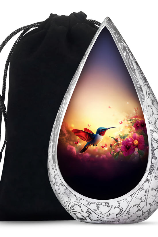 Hummingbird Cremation Urn - Nature Funeral Urn For Human Ashes