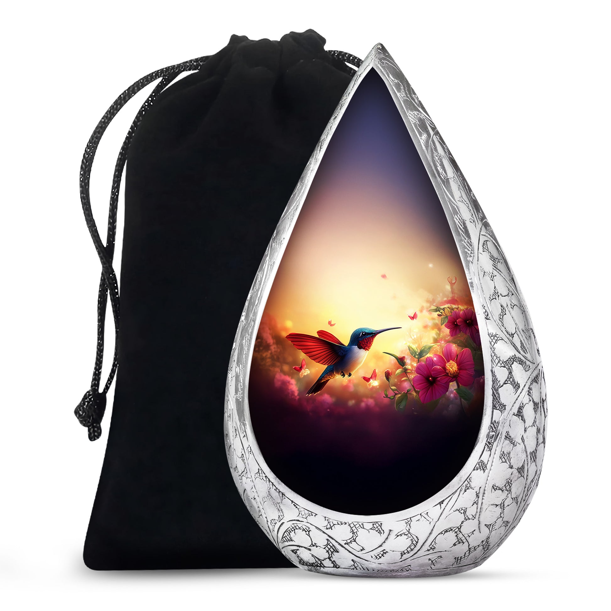 Hummingbird Cremation Urn - Nature Funeral Urn For Human Ashes
