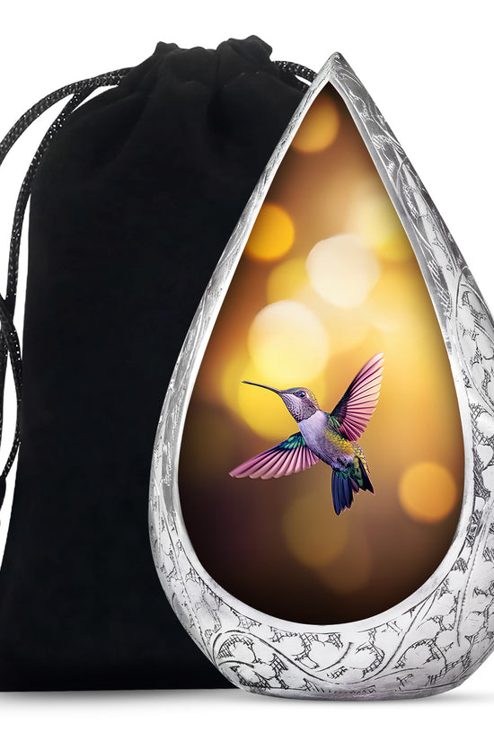 Hummingbird Memorial Urn - Gloden Cremation Urn For Male & Female