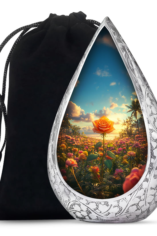 Flower Valley Memorial Urn - Beautiful Cremation Urn For Human Ashes