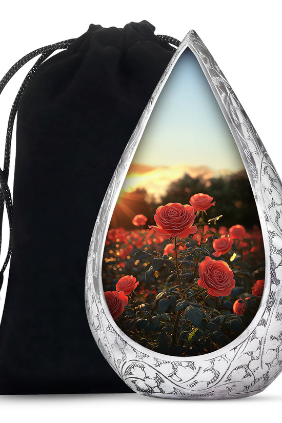 Rose Garden Funeral Urn - Decorative Memorial Urn For Women