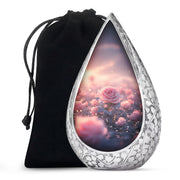 Pink Rose Cremation Urn - Beautiful Memorial Urn For Mother