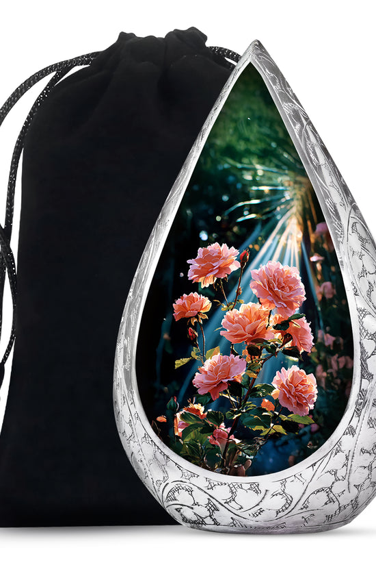 Rose Cremation Urn - Artistic Rose Memorial Urn For Adult Ashes