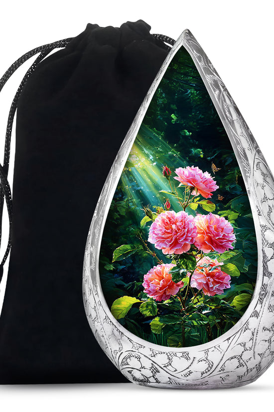 Pink Memorial Urn For Ashes - Green Funeral Urn For Loved Ones