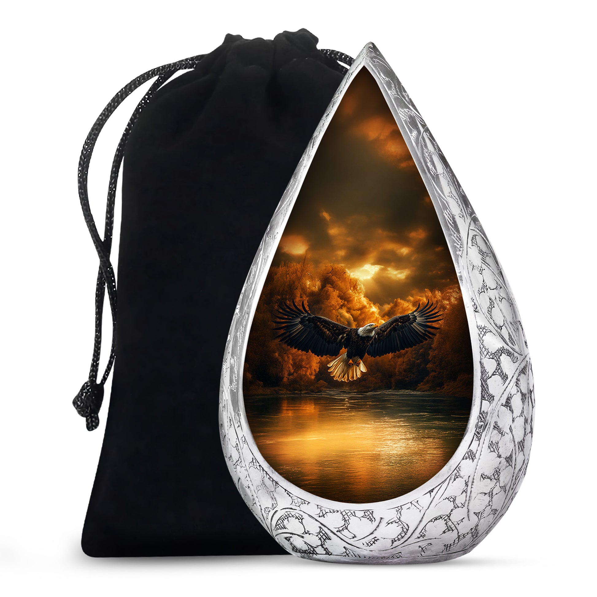 Fierce Eagle Memorial Urn for Ashes - Cremation Urn For Men