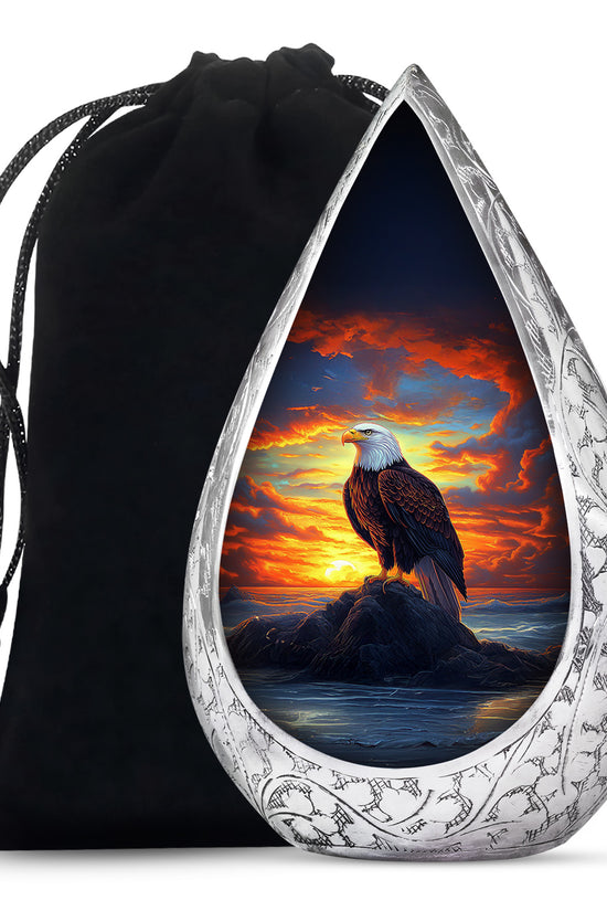 Bald Eagle Cremation Urn For Men - Bird Funeral Urn For Ashes